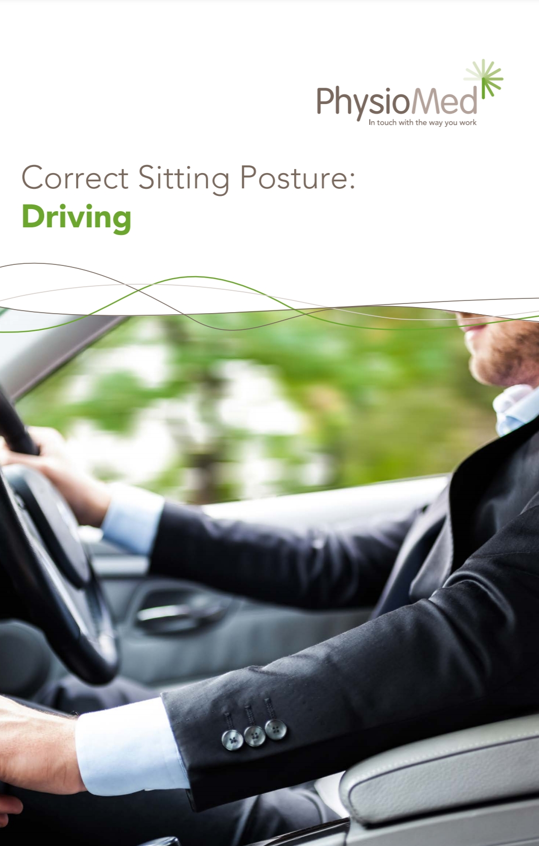 a Physio Med manual : Correct Sitting Posture [ Driving ]