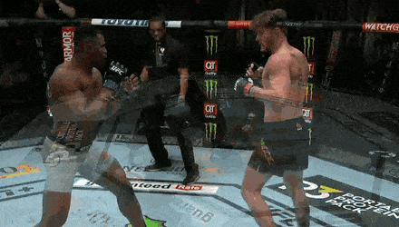 animation : Francis Ngannou knocking out Stipe Miocic at UFC 260