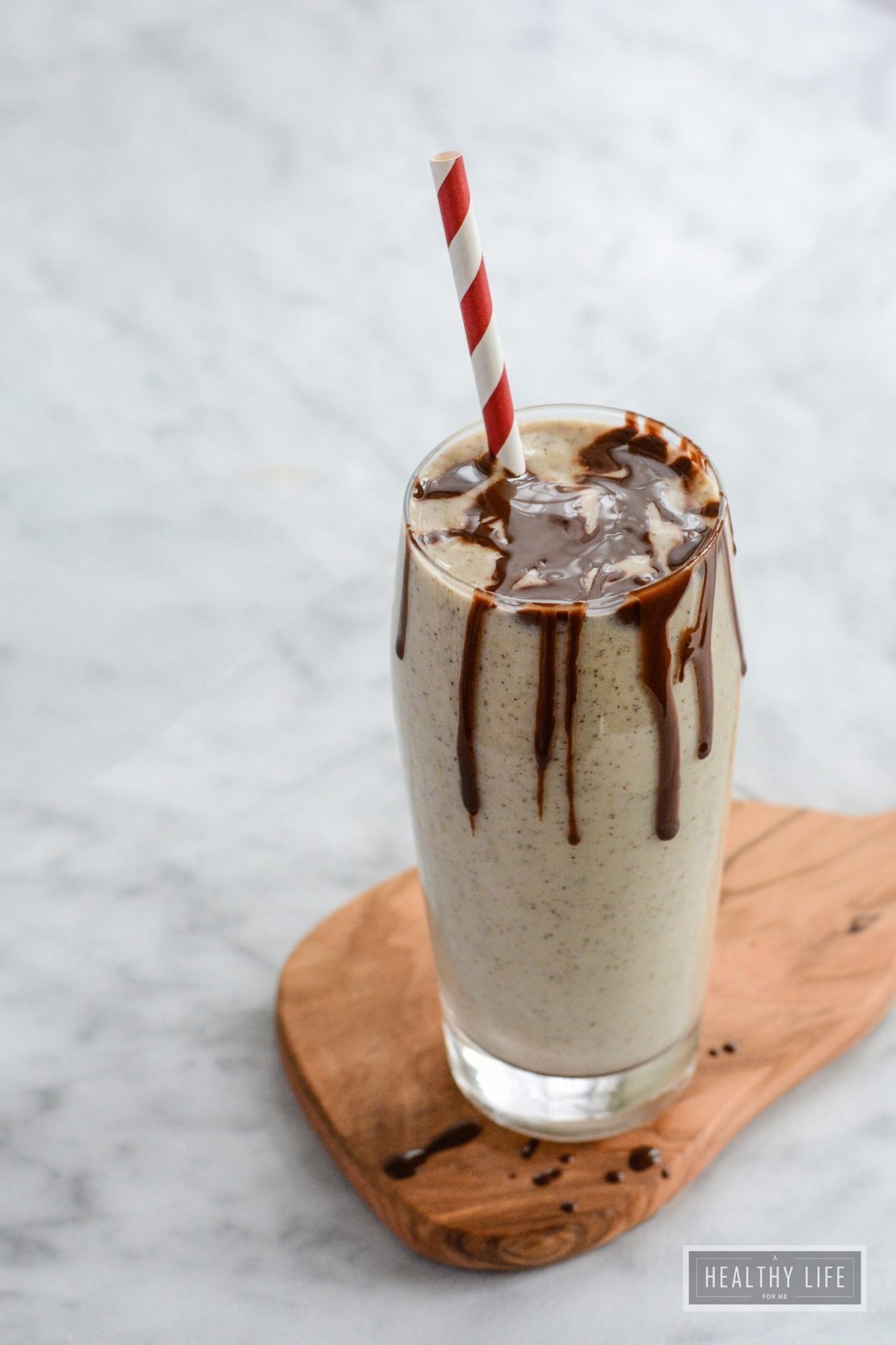 a cookies and cream protein smoothie