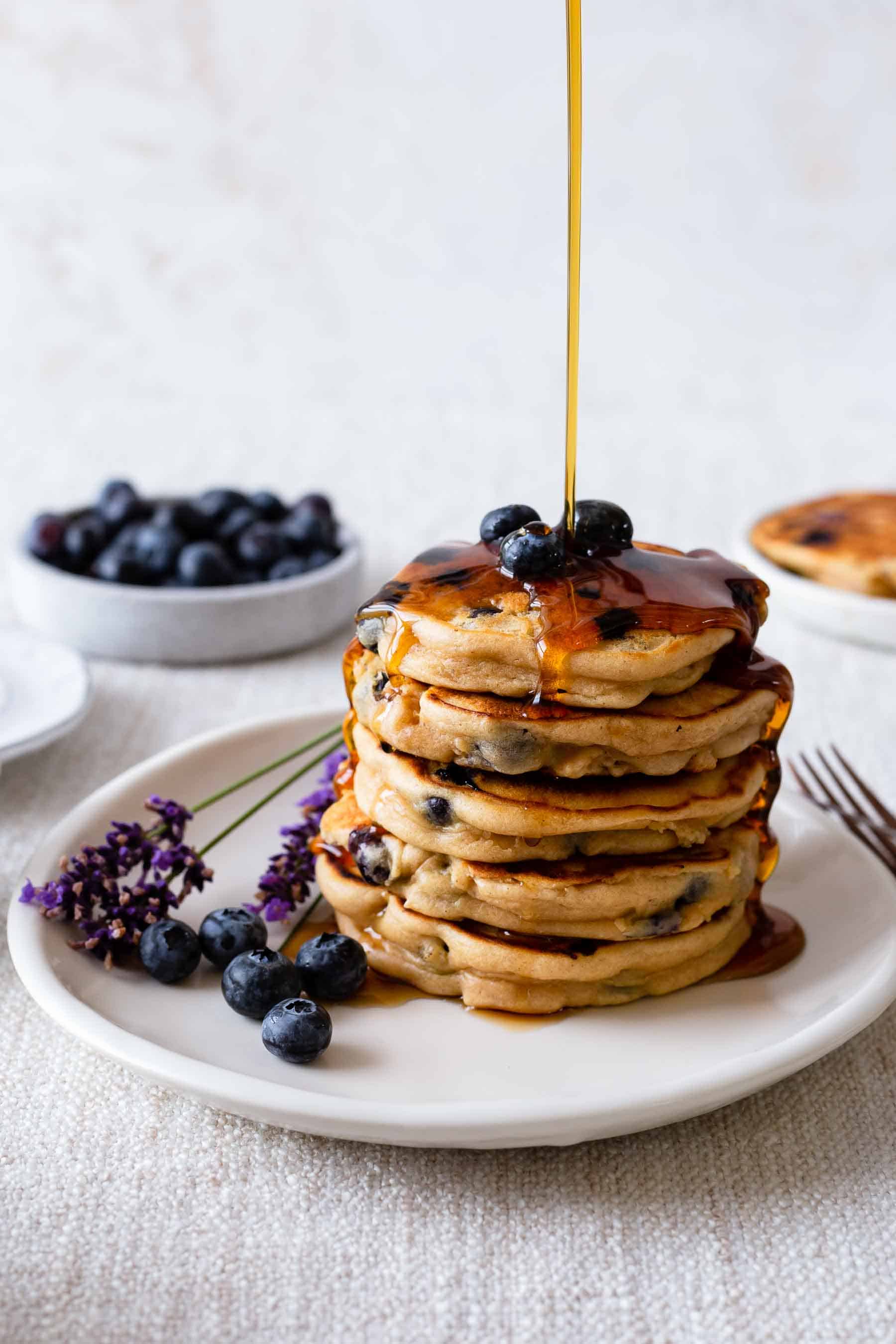 blueberry peanut butter pancakes