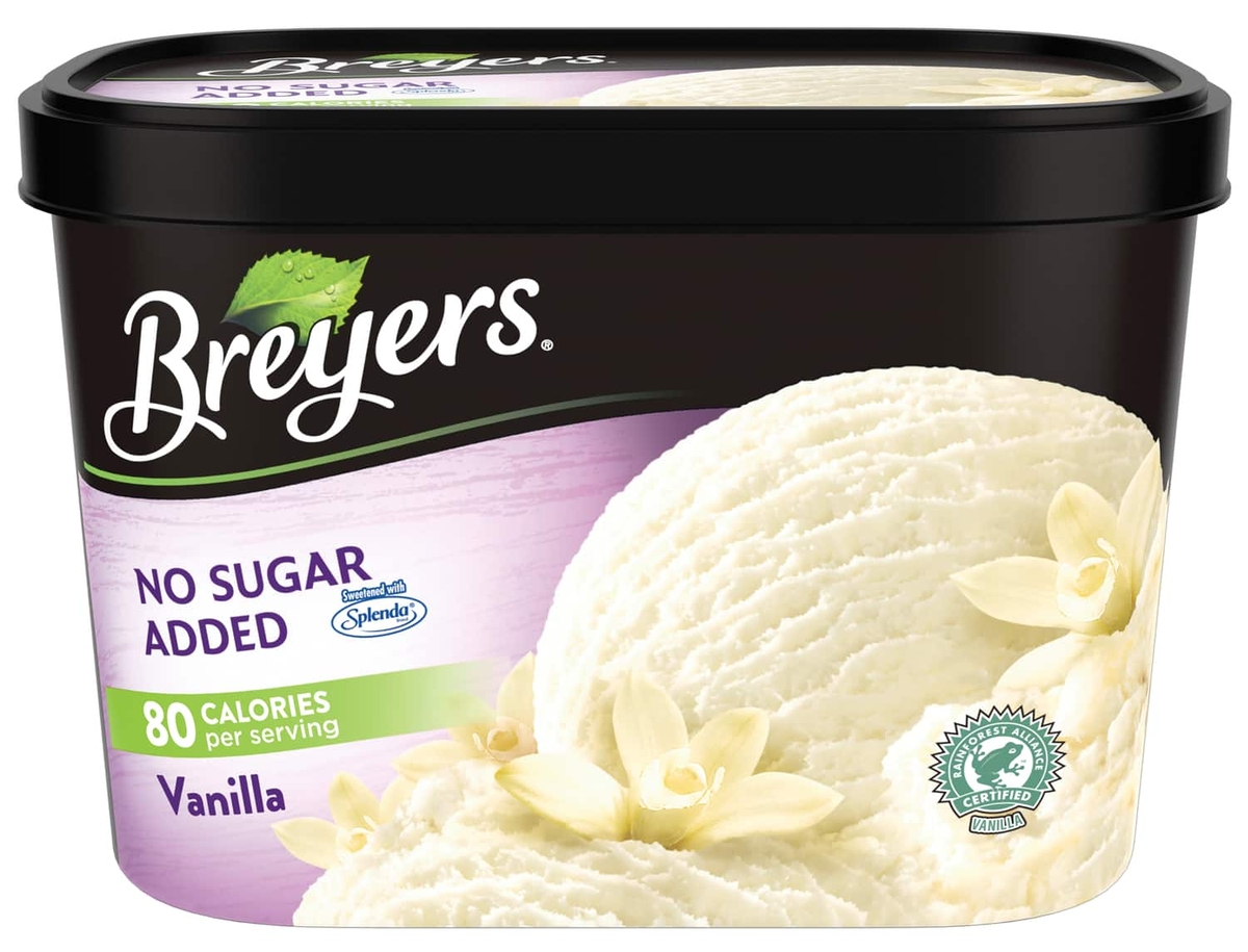 Breyers Frozen Dairy Dessert : Vanilla [ No Sugar Added ]
