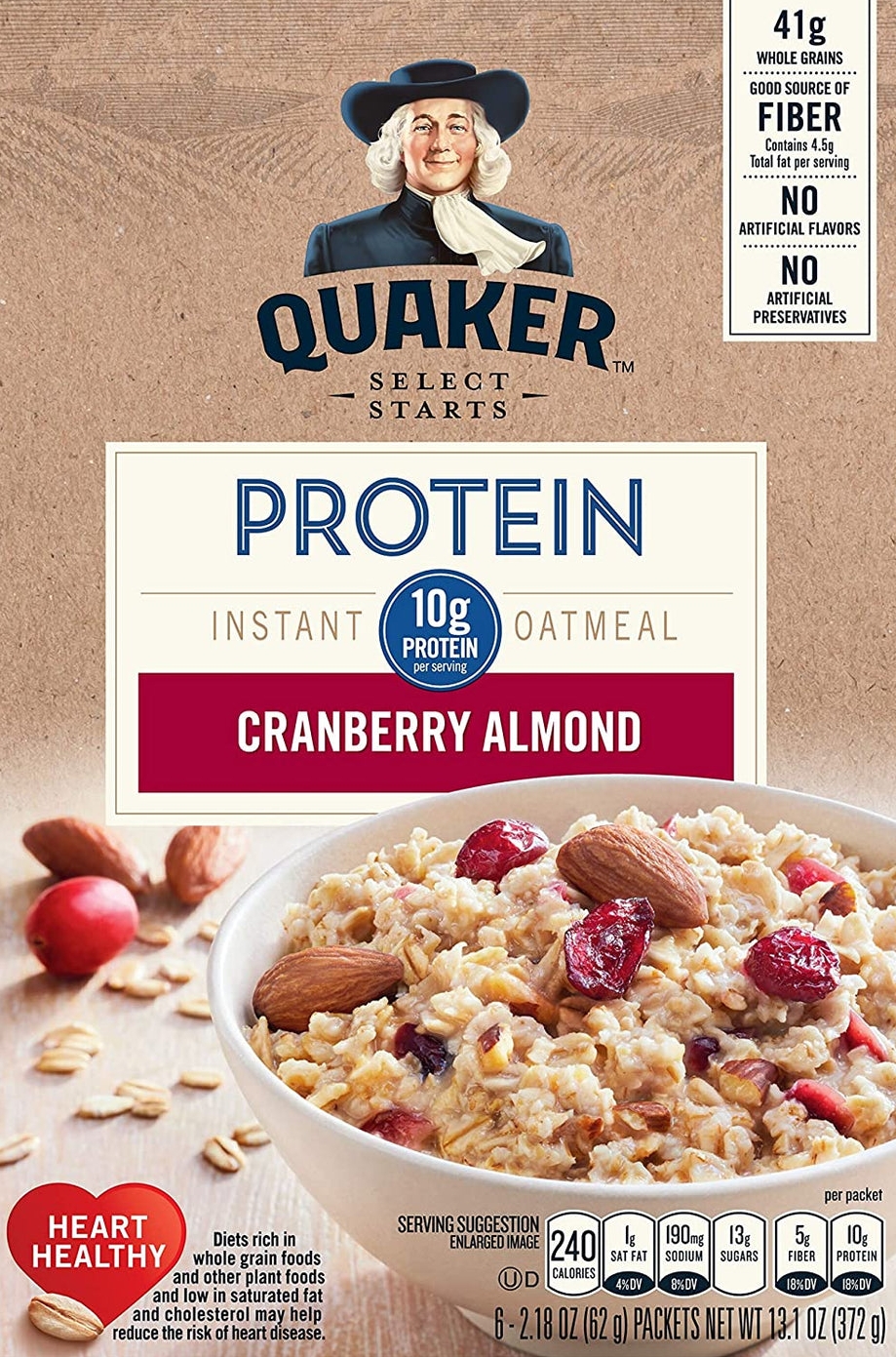 Quaker Instant Oatmeal [ Protein ] : Cranberry Almond