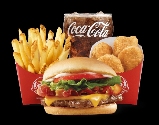 Wendy's 4 For $4 Meal : Junior Bacon Cheeseburger