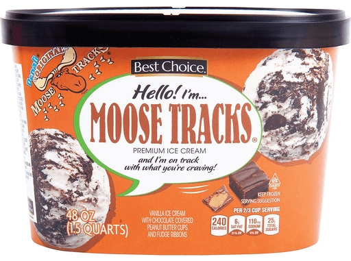 Best Choice Premium Ice Cream : Moose Tracks