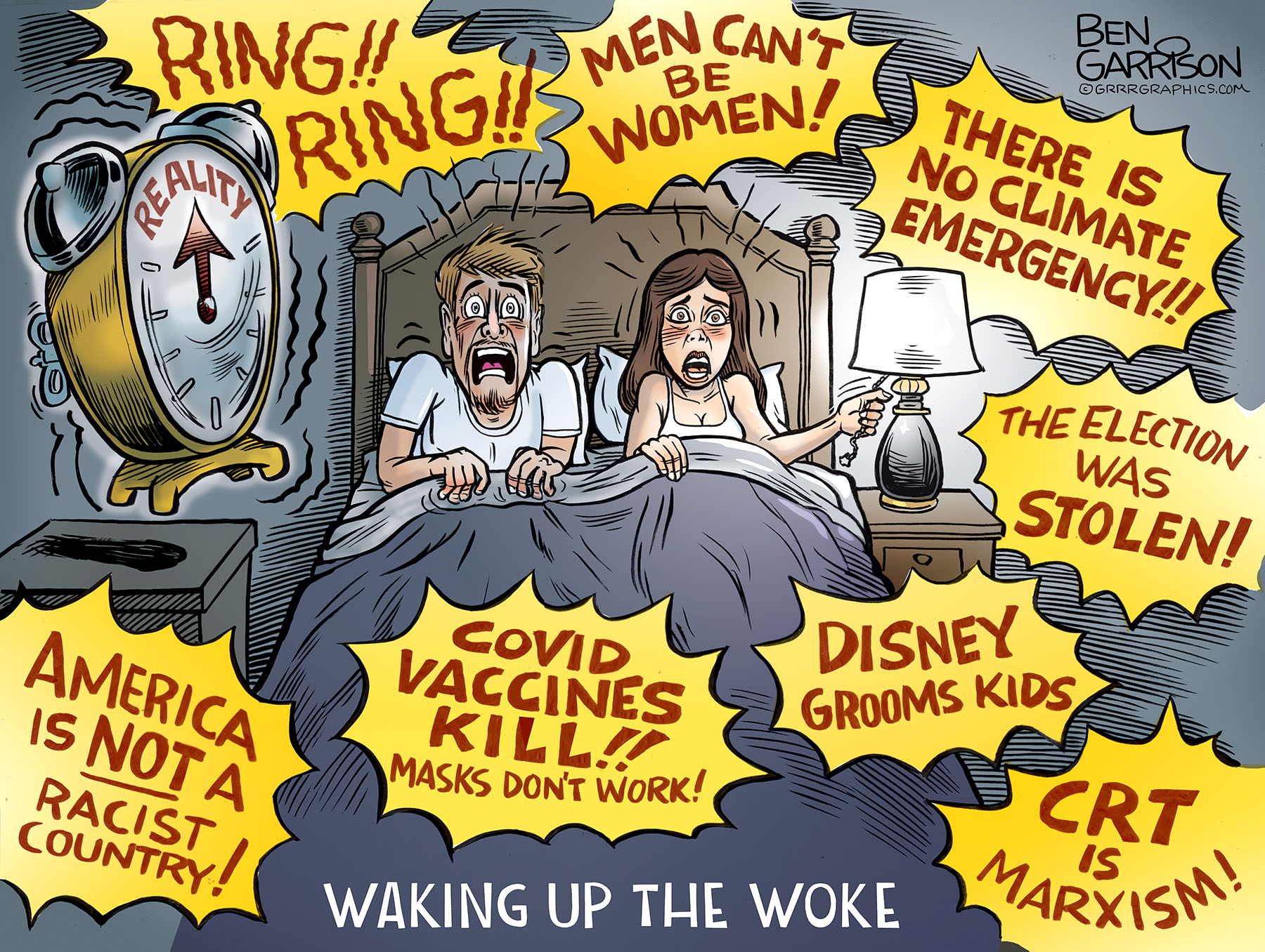 a Ben Garrison illustration : Waking Up The Woke