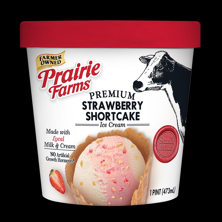 Prairie Farms Premium Ice Cream : Strawberry Shortcake