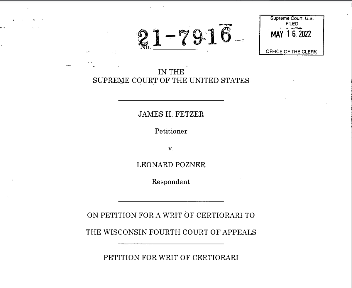James Fetzer's petition for writ of certiorari regarding Leonard Pozner's libel lawsuit against him
