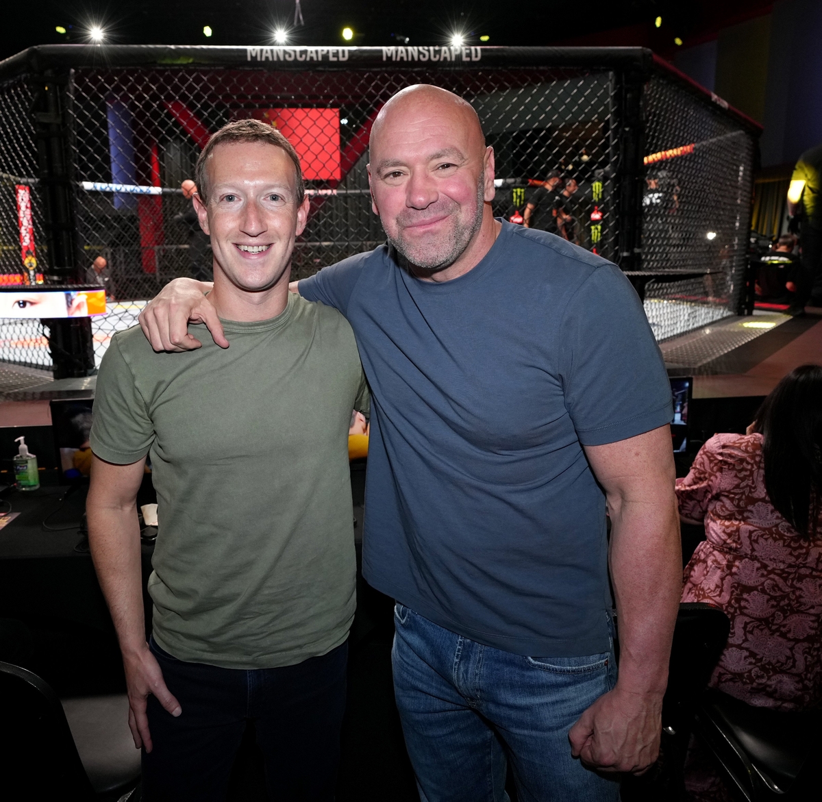 Dana White and Mark Zuckerberg at UFC Fight Night