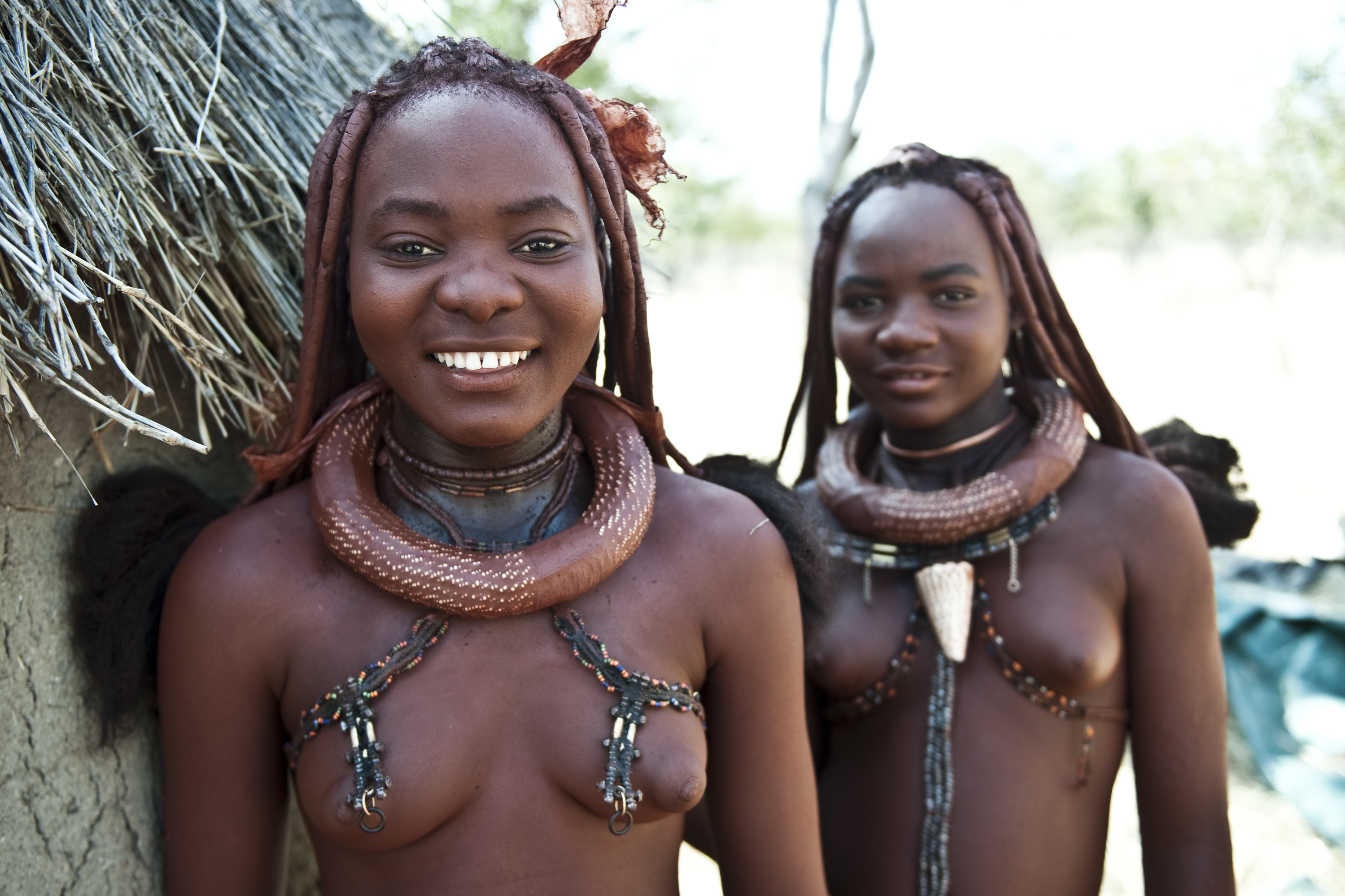 an African girl posing