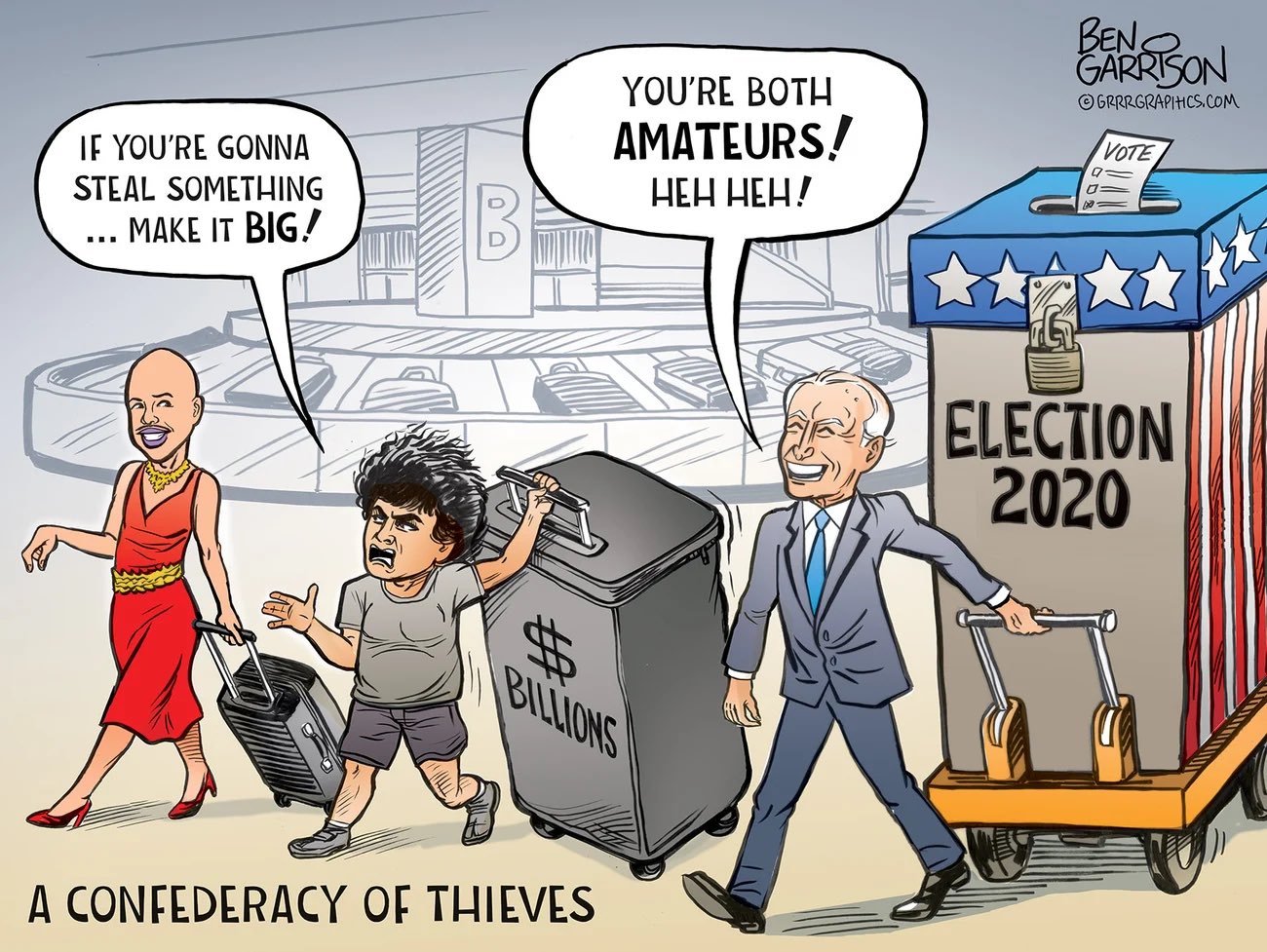 a Ben Garrison illustration : A Confederacy Of Thieves