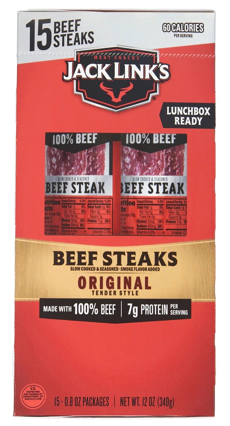 Jack Link's Tender Style Beef Steaks : Original