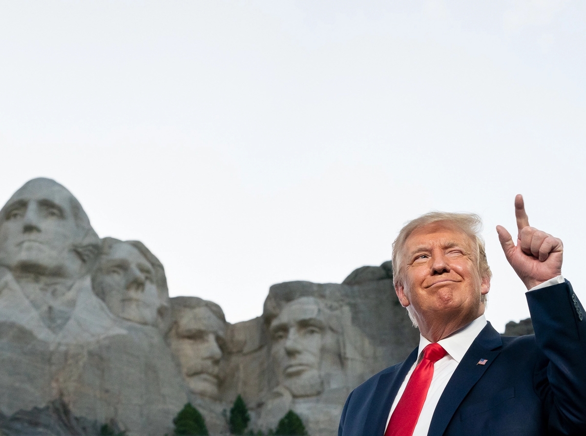Donald Trump at Mount Rushmore