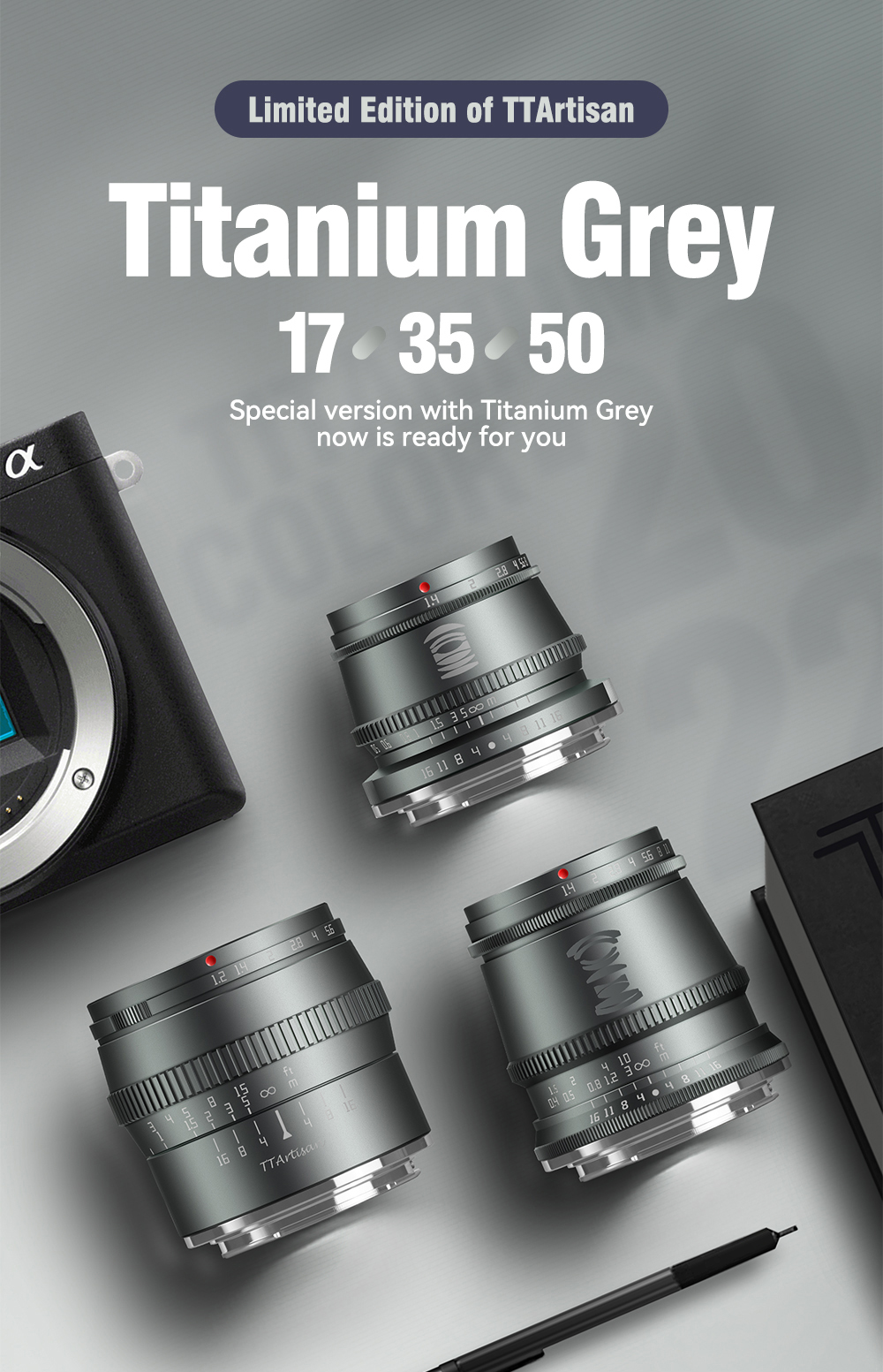 promo : TTArtisan Titanium Grey lenses