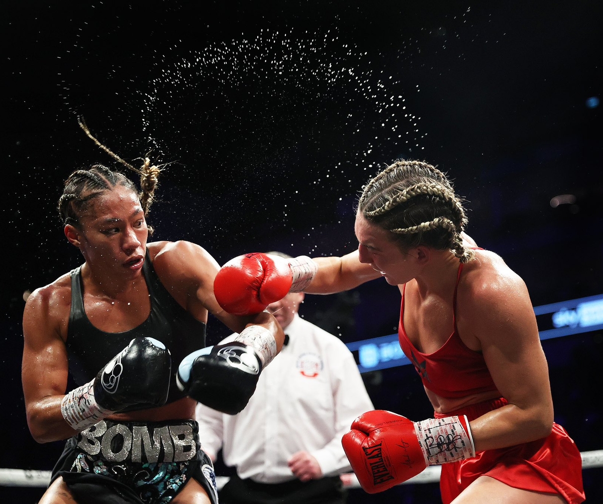 Alycia Baumgardner and Mikaela Mayer boxing*