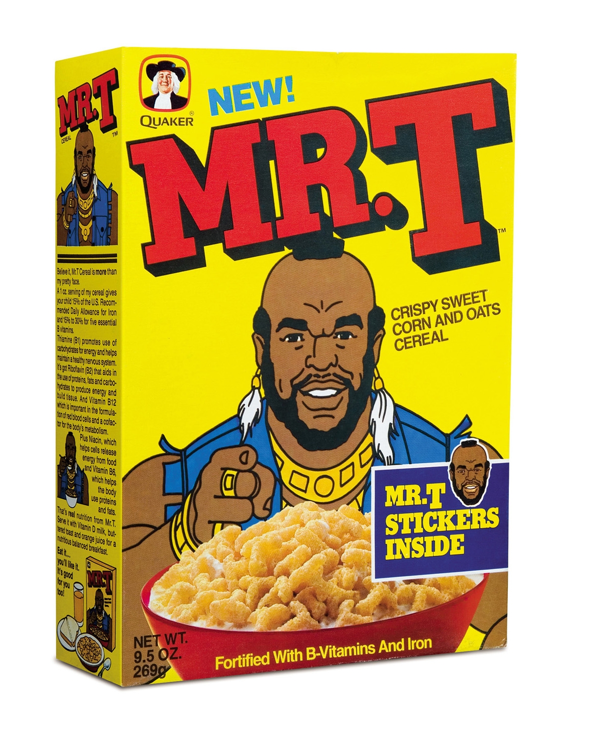 a box of Mr T cereal