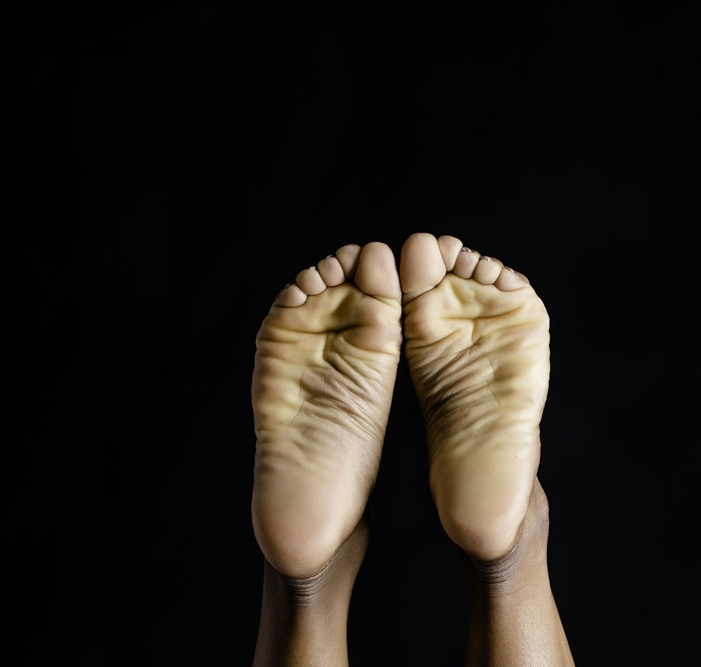 Simone Biles showing her feet