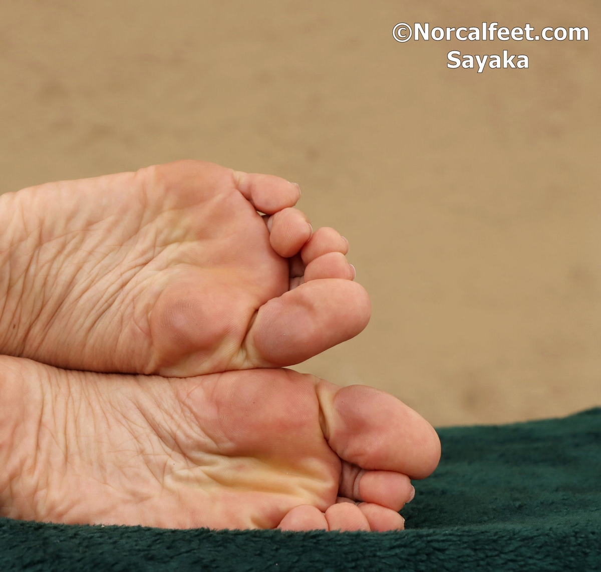 a woman named Sayaka showing her feet