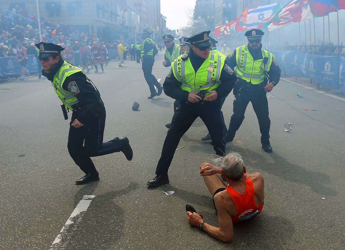 police officers at the Boston Marathon bombing