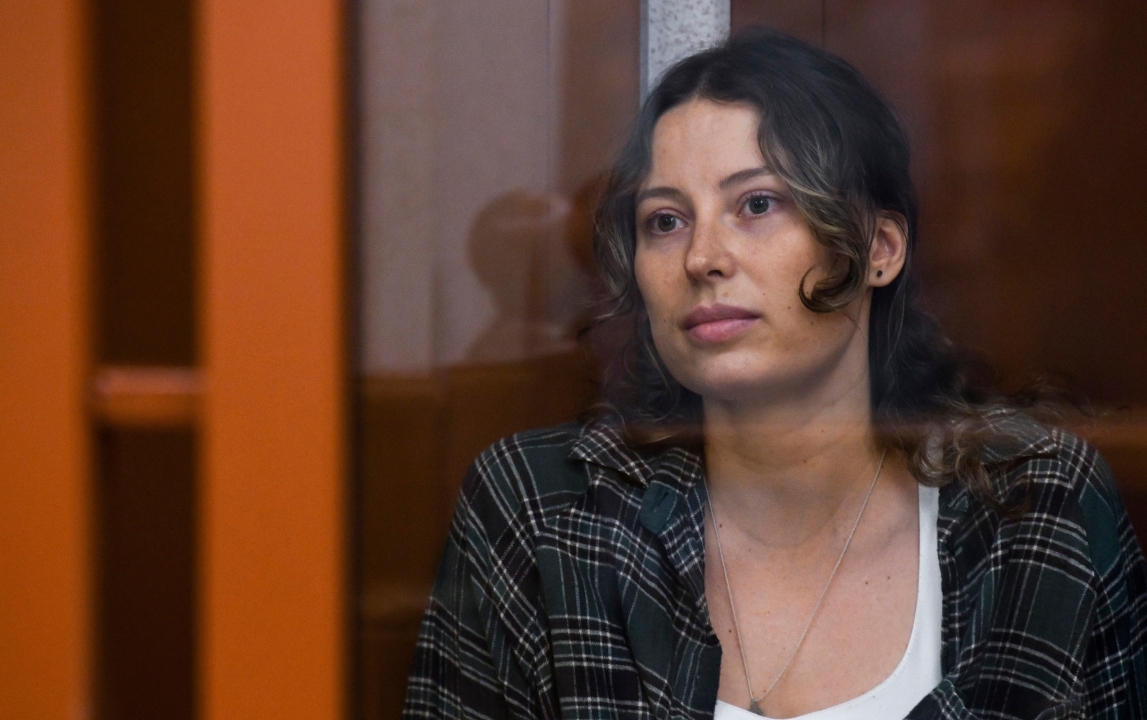 Ksenia Karelina in a Russian court