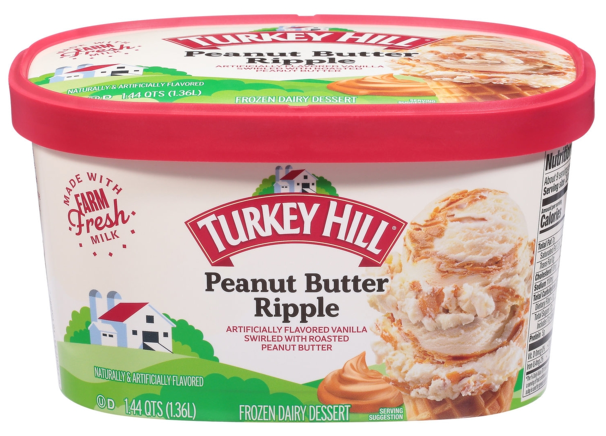 Turkey Hill Frozen Dairy Dessert : Peanut Butter Ripple