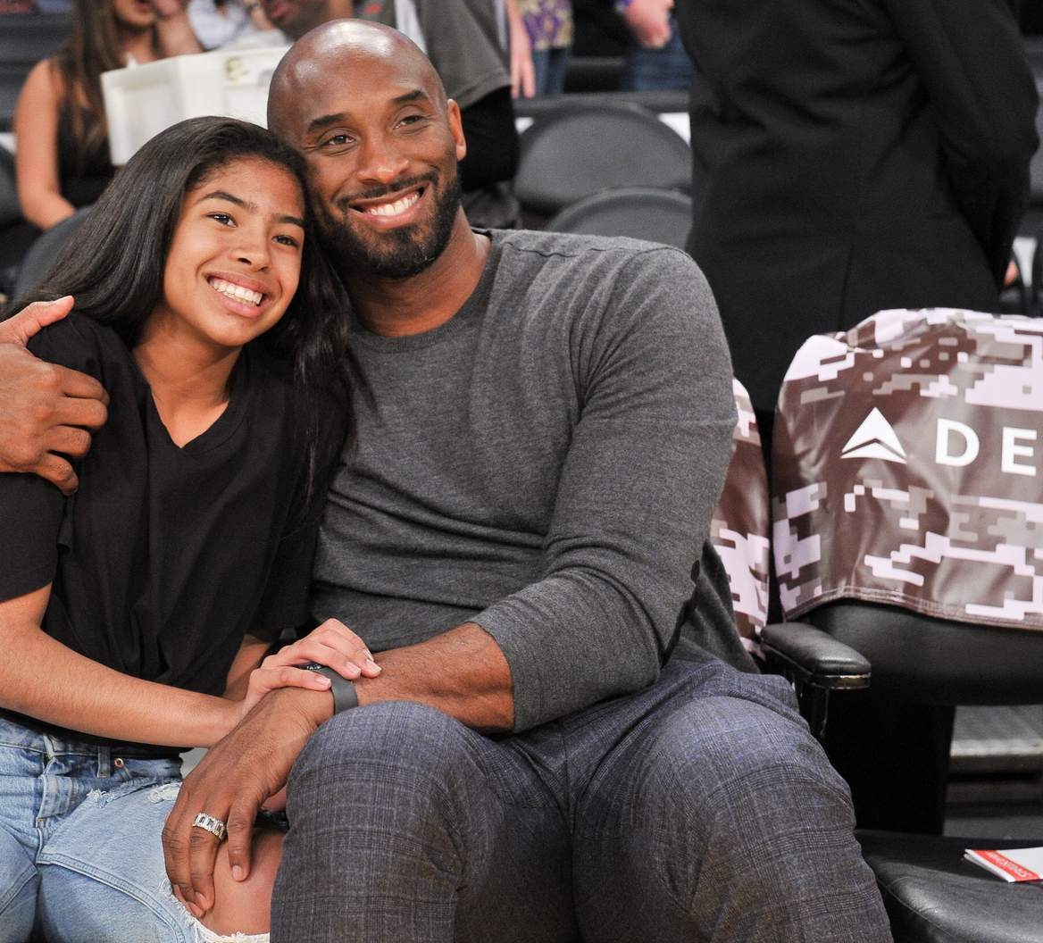 Kobe Bryant with his daughter