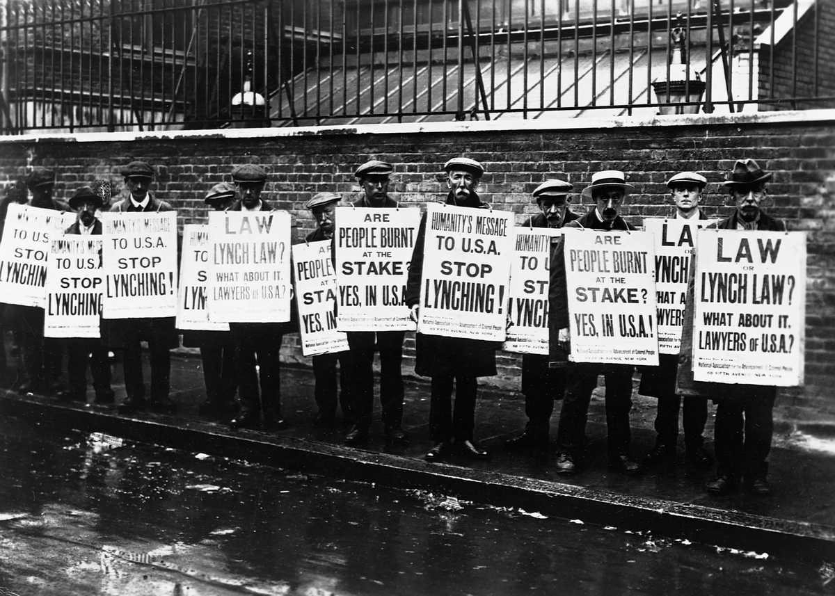 British anti-lynching protesters