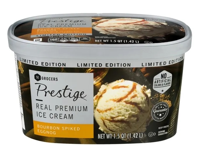Prestige Real Premium Ice Cream : Bourbon Spiked Eggnog