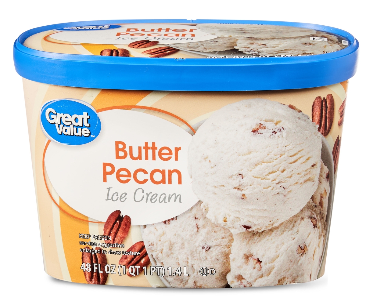 Great Value Ice Cream : Butter Pecan
