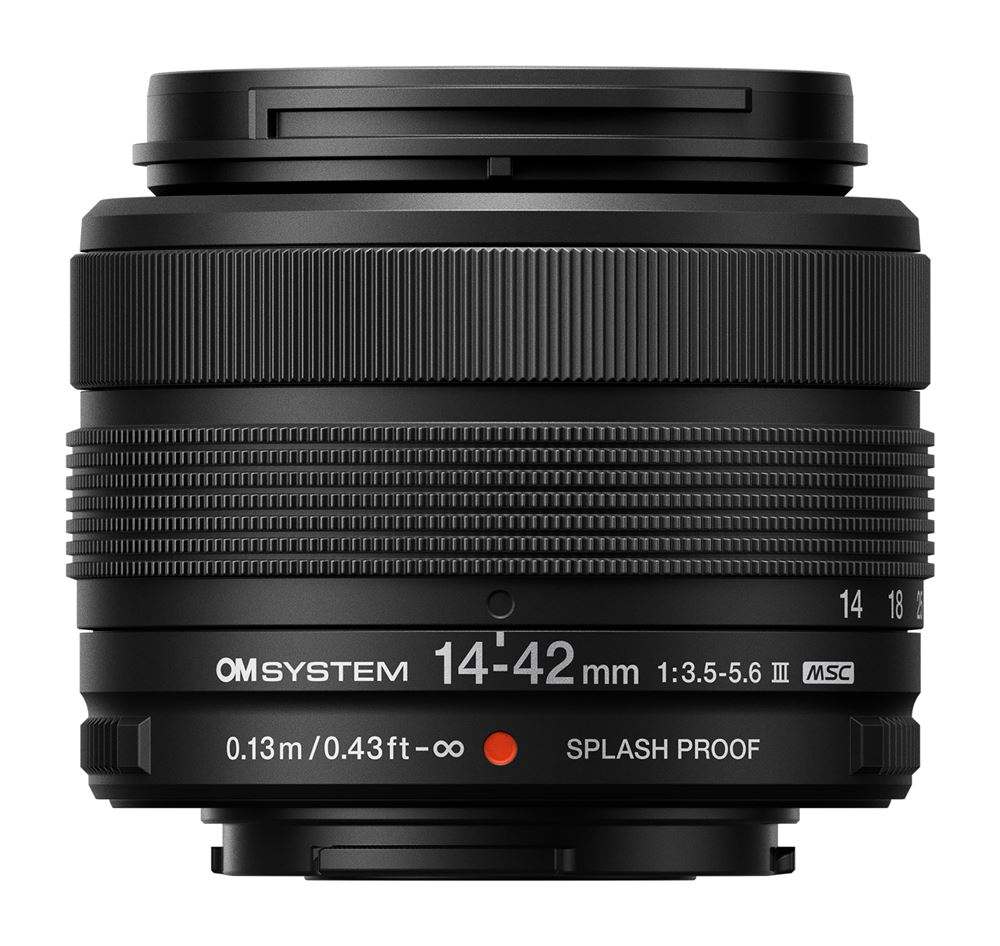an OM System 14-to-42-millimeter F3.5-F5.6 3 lens