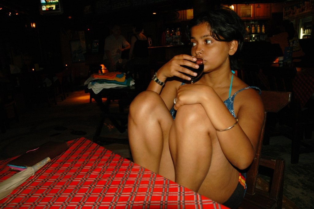 a girl showing her legs