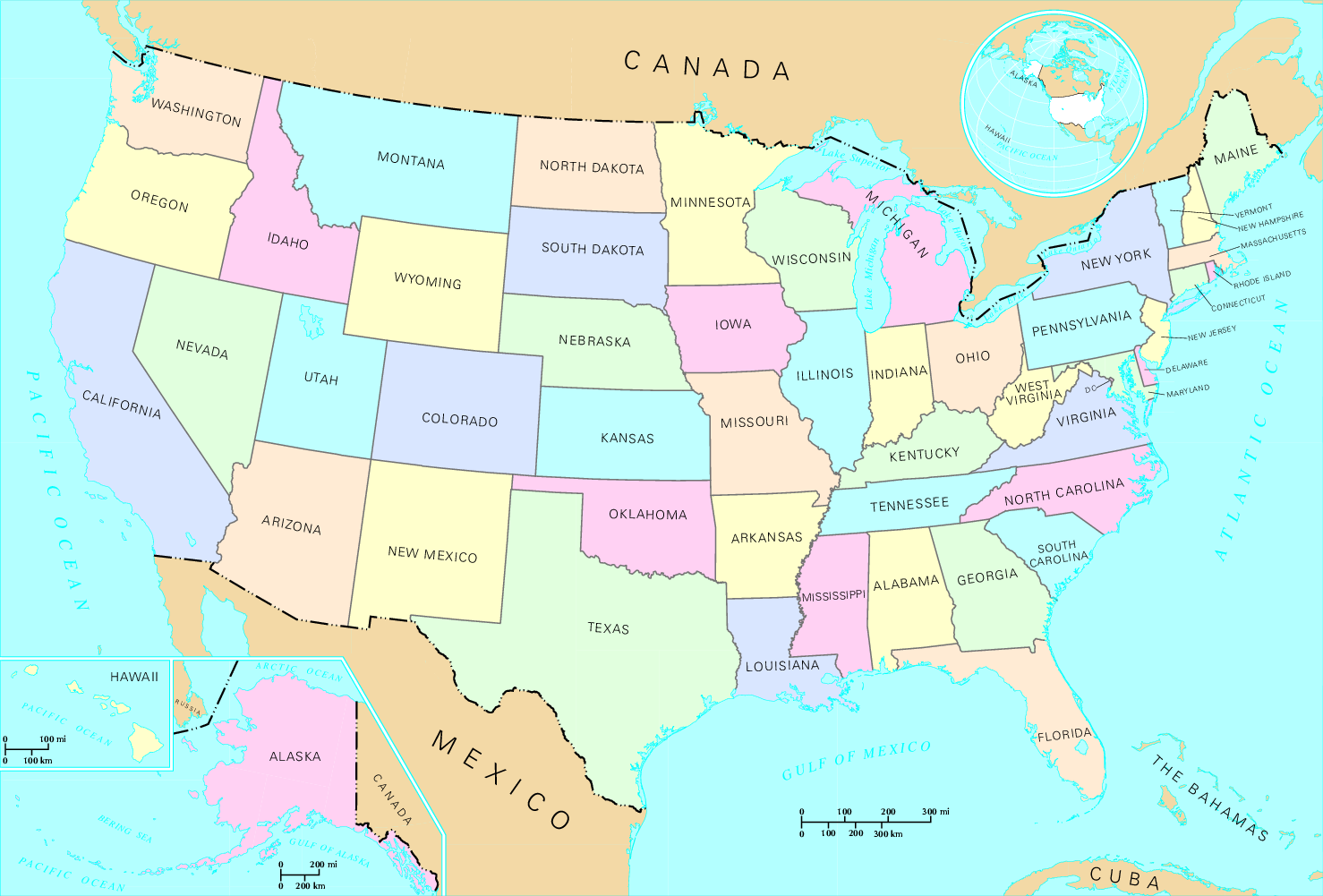 a map of The United States