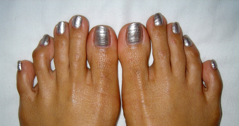 a girl showing her toes