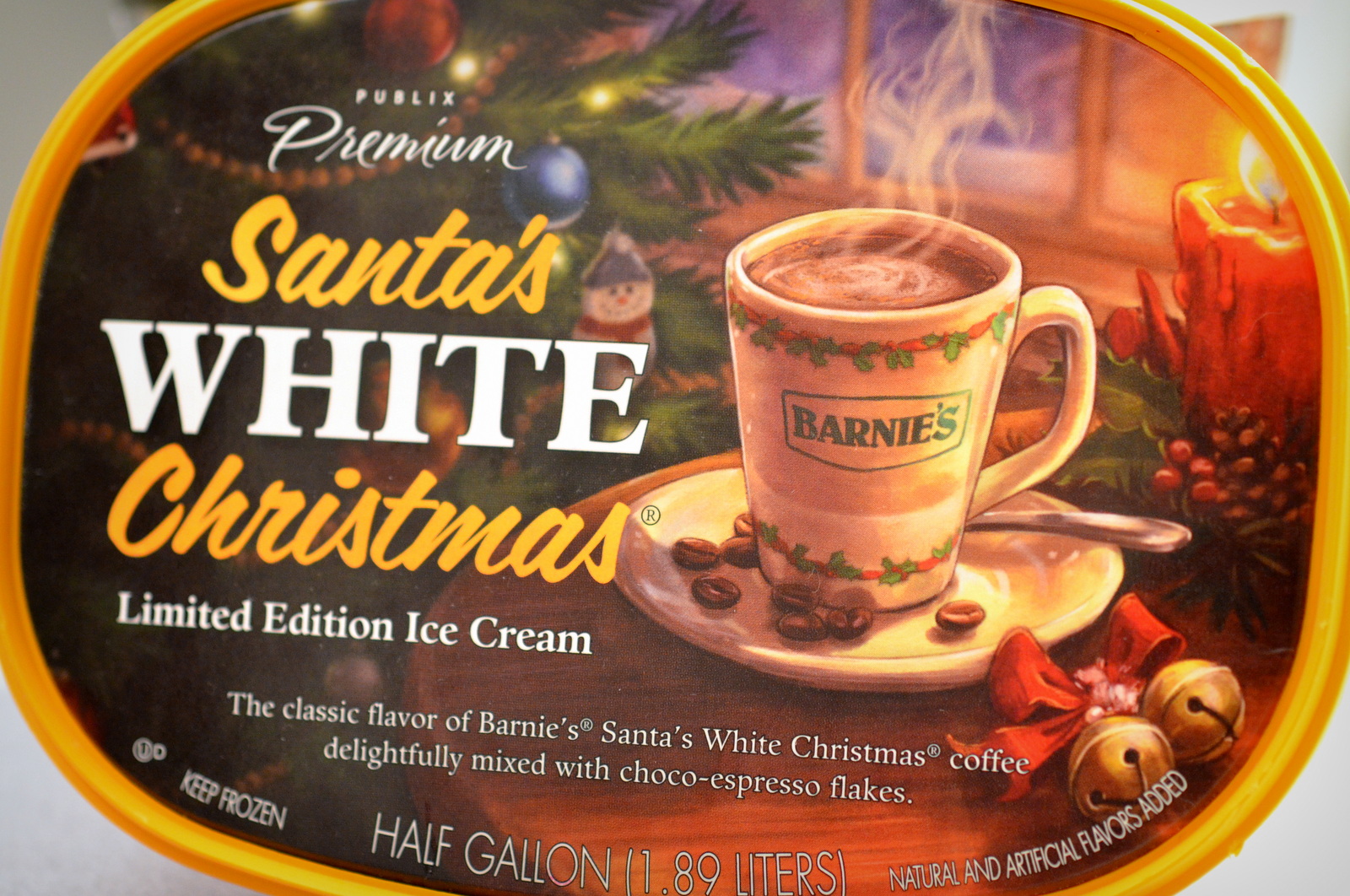 Publix Premium Limited Edition Ice Cream : Santa's White Christmas