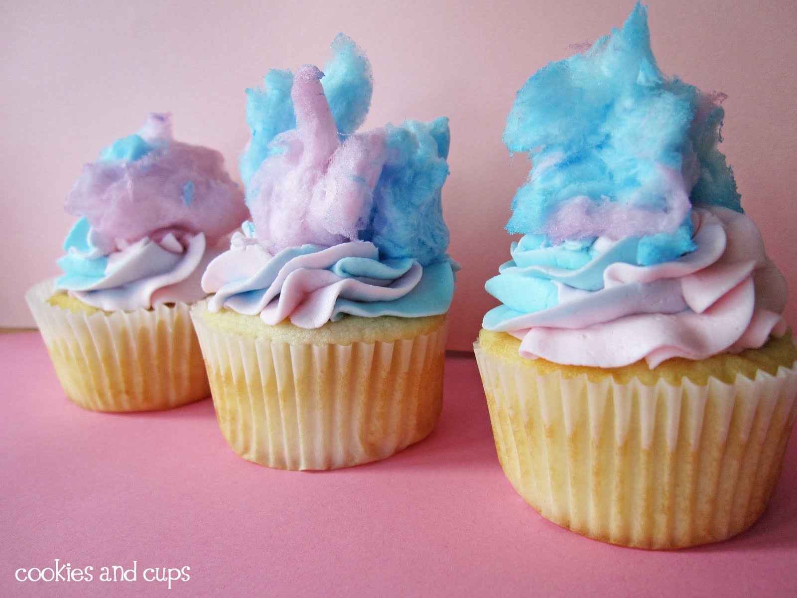 cotton candy cupcakes