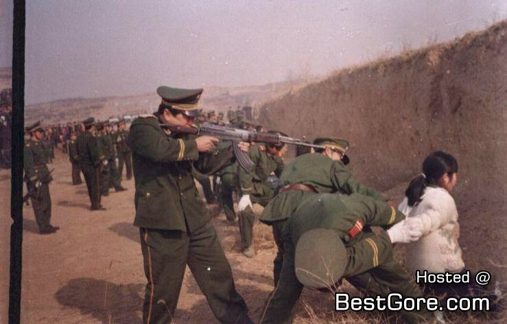 Chinese girls being executed