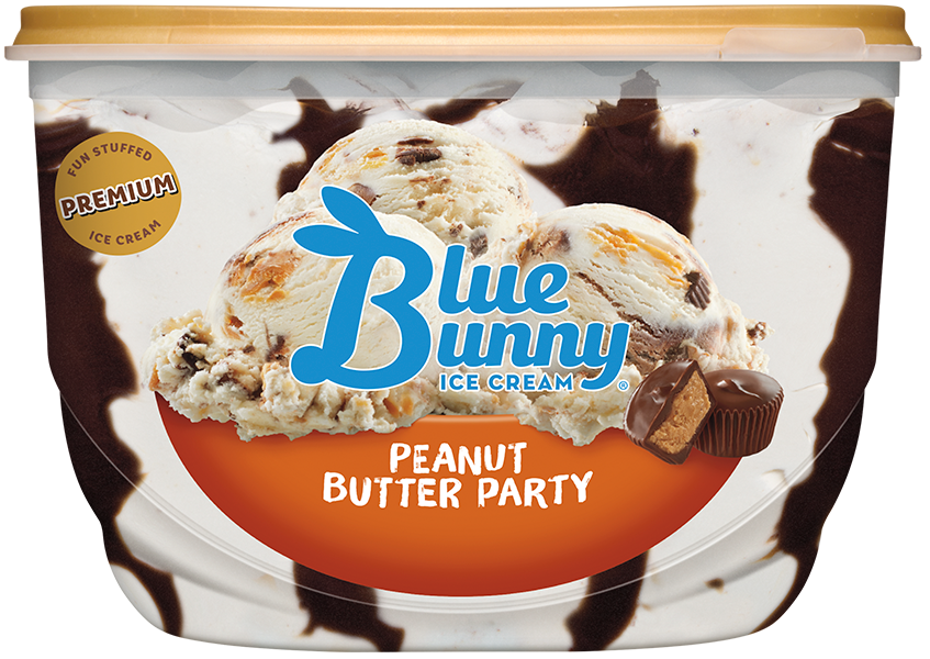 Blue Bunny Ice Cream : Peanut Butter Party