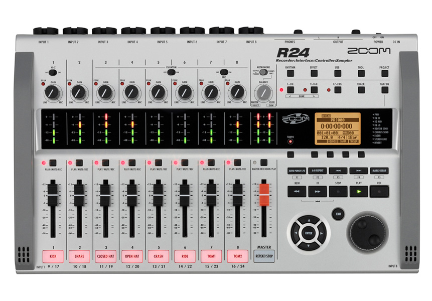 the Zoom R24 recorder