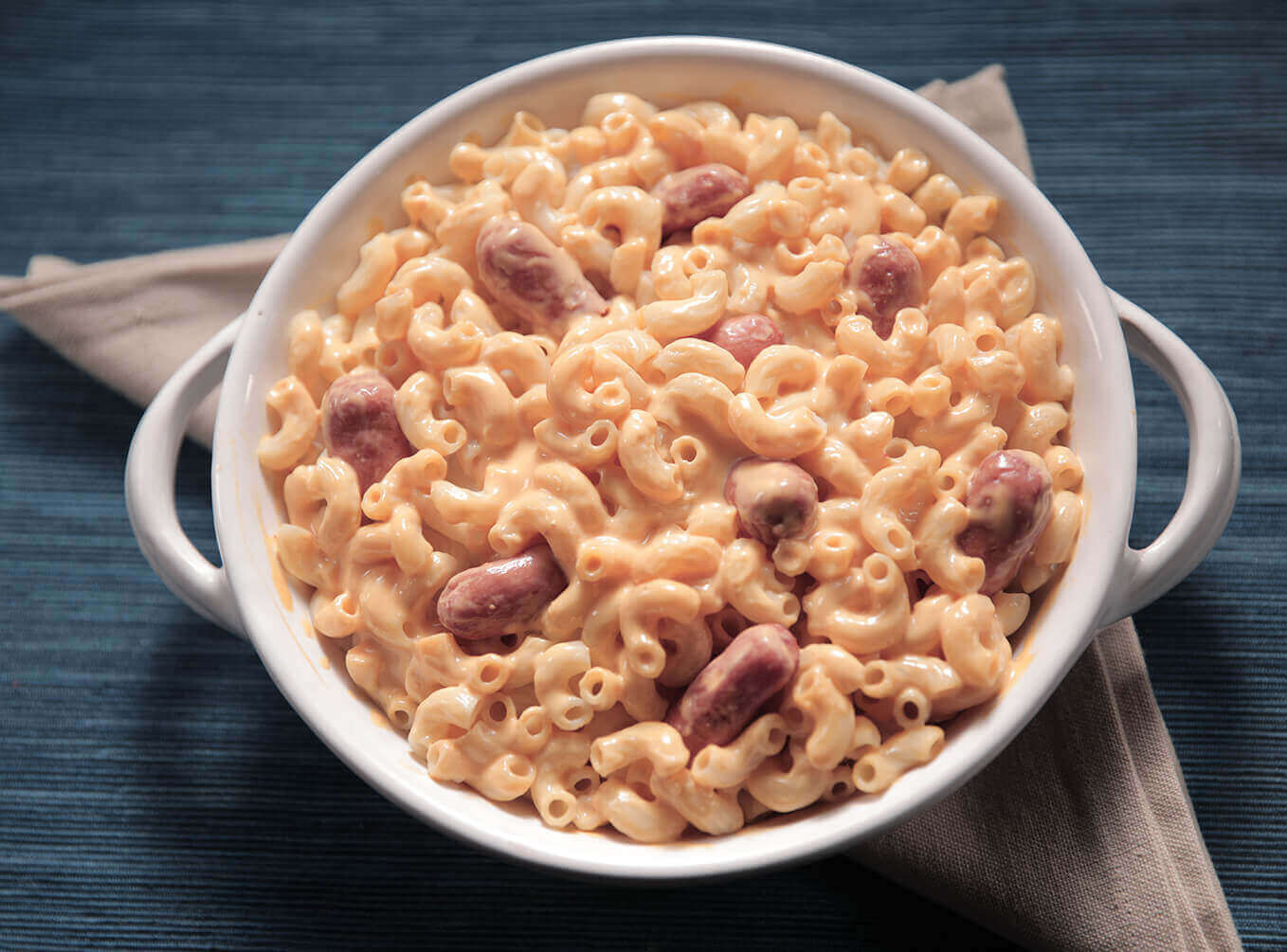 macaroni and cheese with Lit'l Smokies