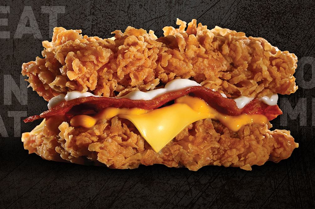 a Zinger Double Down from KFC
