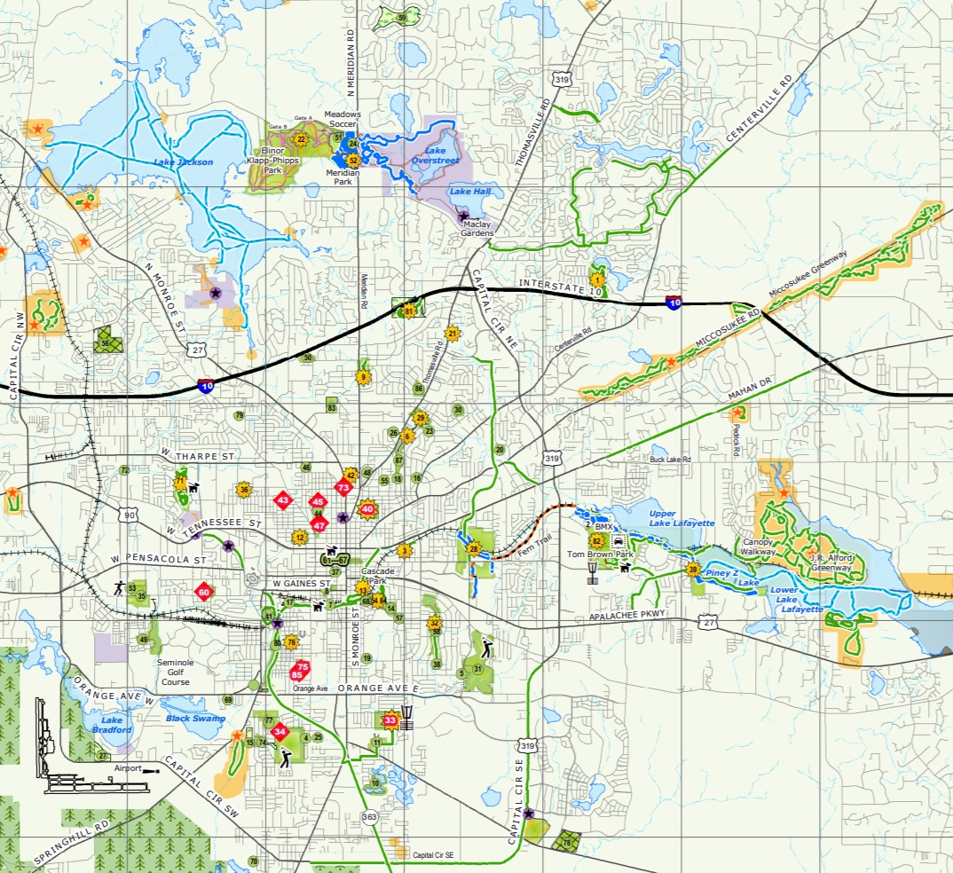 Tallahassee Parks Map