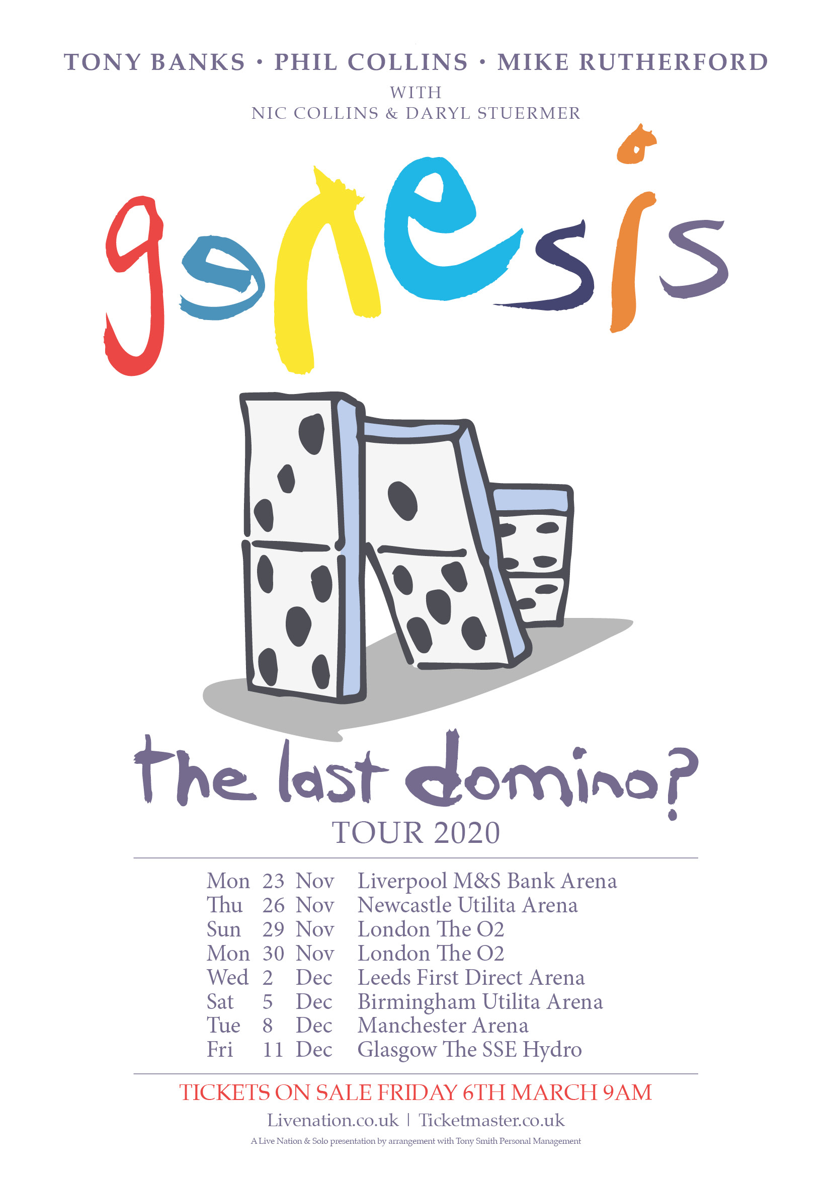 promo : a Genesis concert tour : The Last Domino