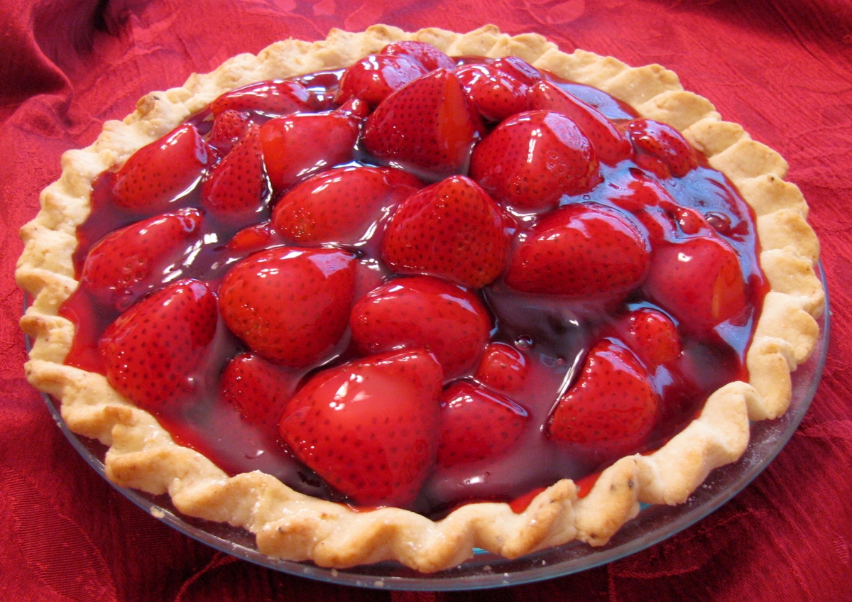 a strawberry pie