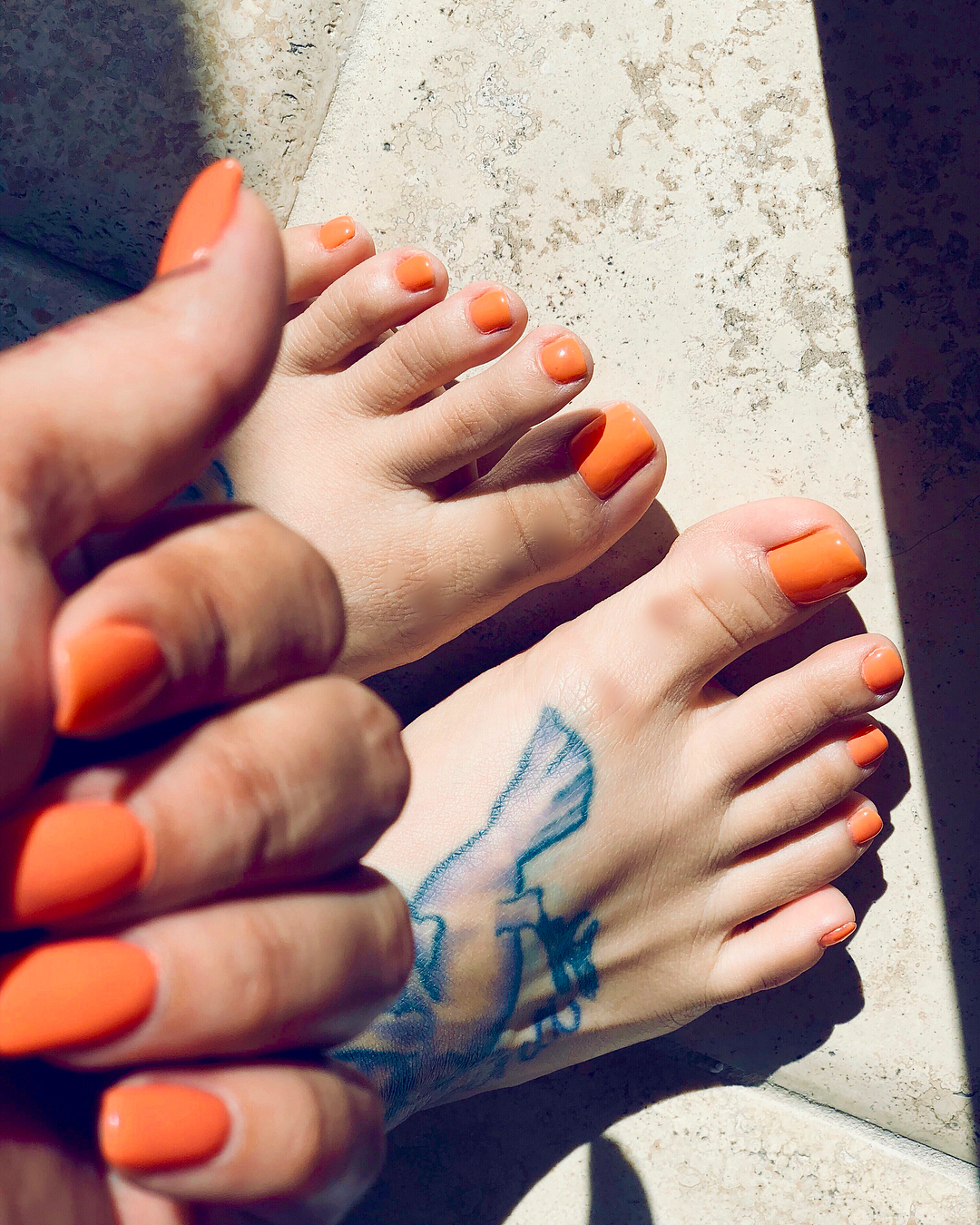 Morgan Westbrooks showing her toes