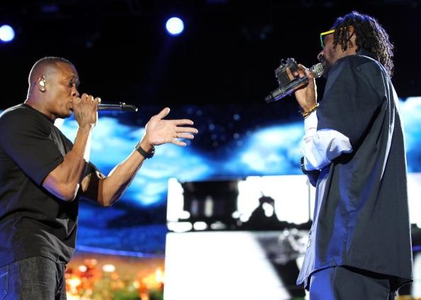 the Dr Dre and Snoop Dogg concert at The Coachella Valley Music And Arts Festival