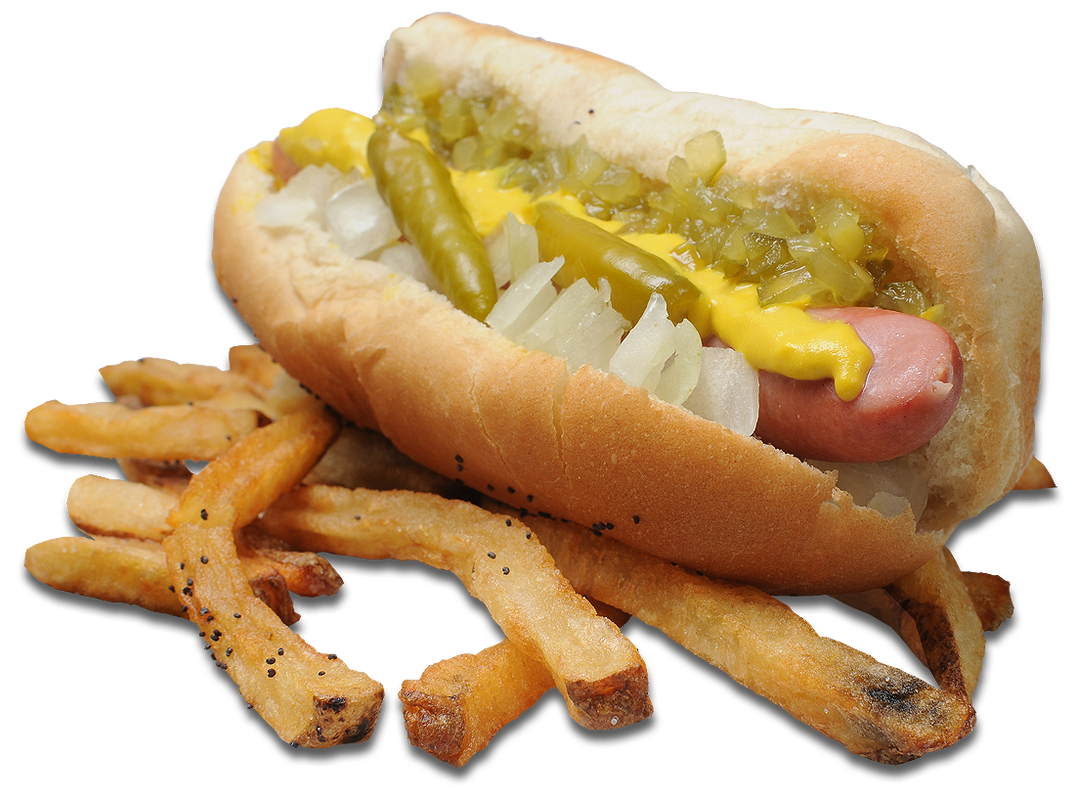 an Original Dog and Fresh Cut fries from Al's Italian Beef